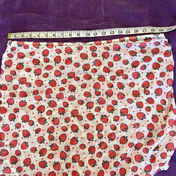 Size 4XL 3 piece strawberry print bikini top bottom coverup EUC - Picture 13 of 15